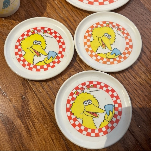 Vintage Chilton Globe Inc Muppets Sesame Street Play Dishes Tea Set 7 pieces - Picture 3 of 12
